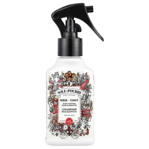 Poo-Pourri, Sole-Pourri, Shoe + Foot, средство для устранения неприятных запахов, кедр и эвкалипт, 100 мл (3,4 жидк. унц.)
