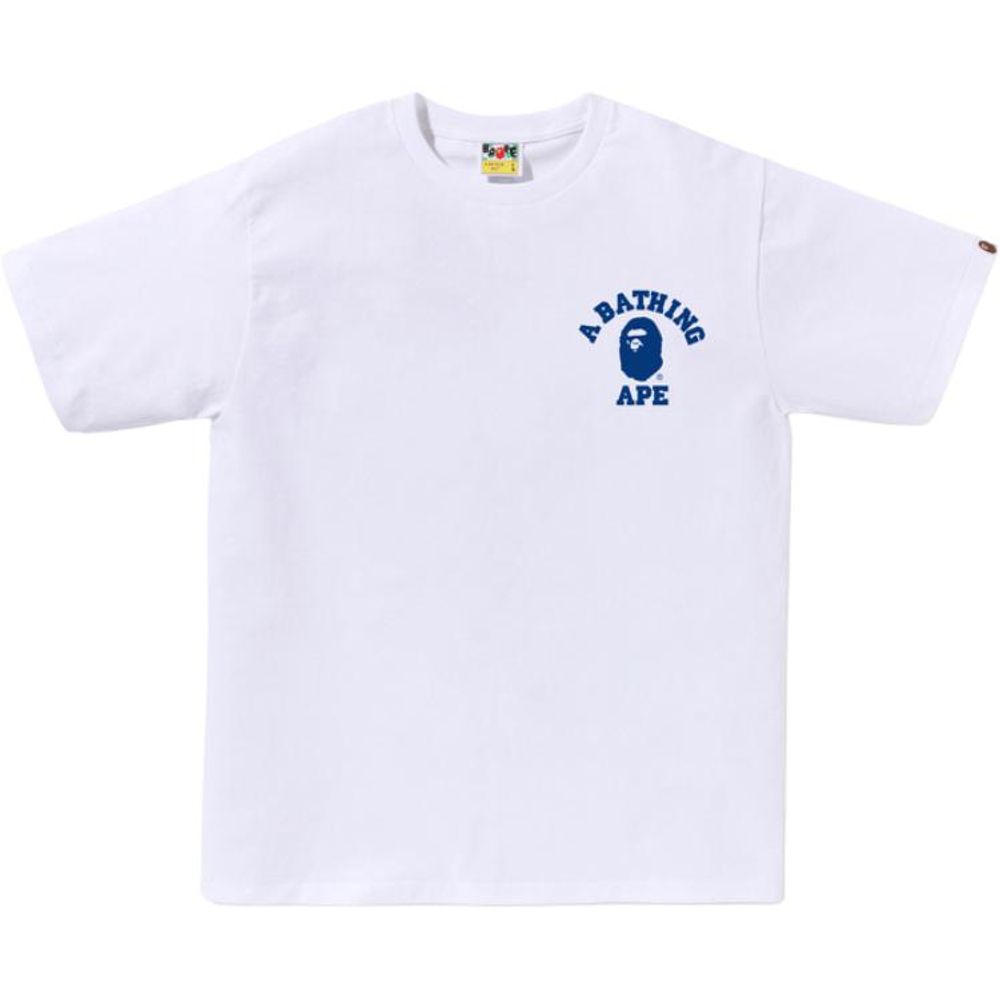 A Bathing Ape Abc Camo College Ats Tee белый синий