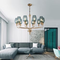 Подвесная Дизайнерская Люстра Viola 8 Прозрачный By Imperiumloft