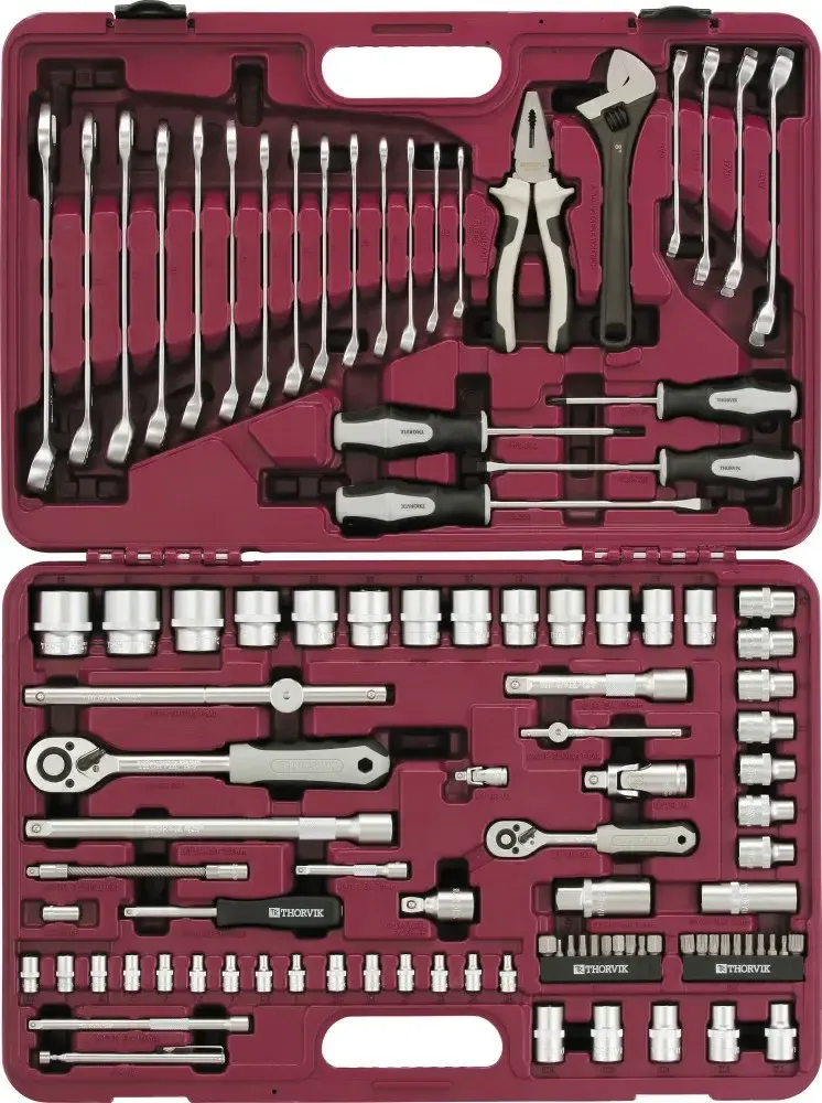 Thorvik UTS0101 Набор инструмента универсальный 1/4&quot;, 1/2&quot;DR, 101 предмет