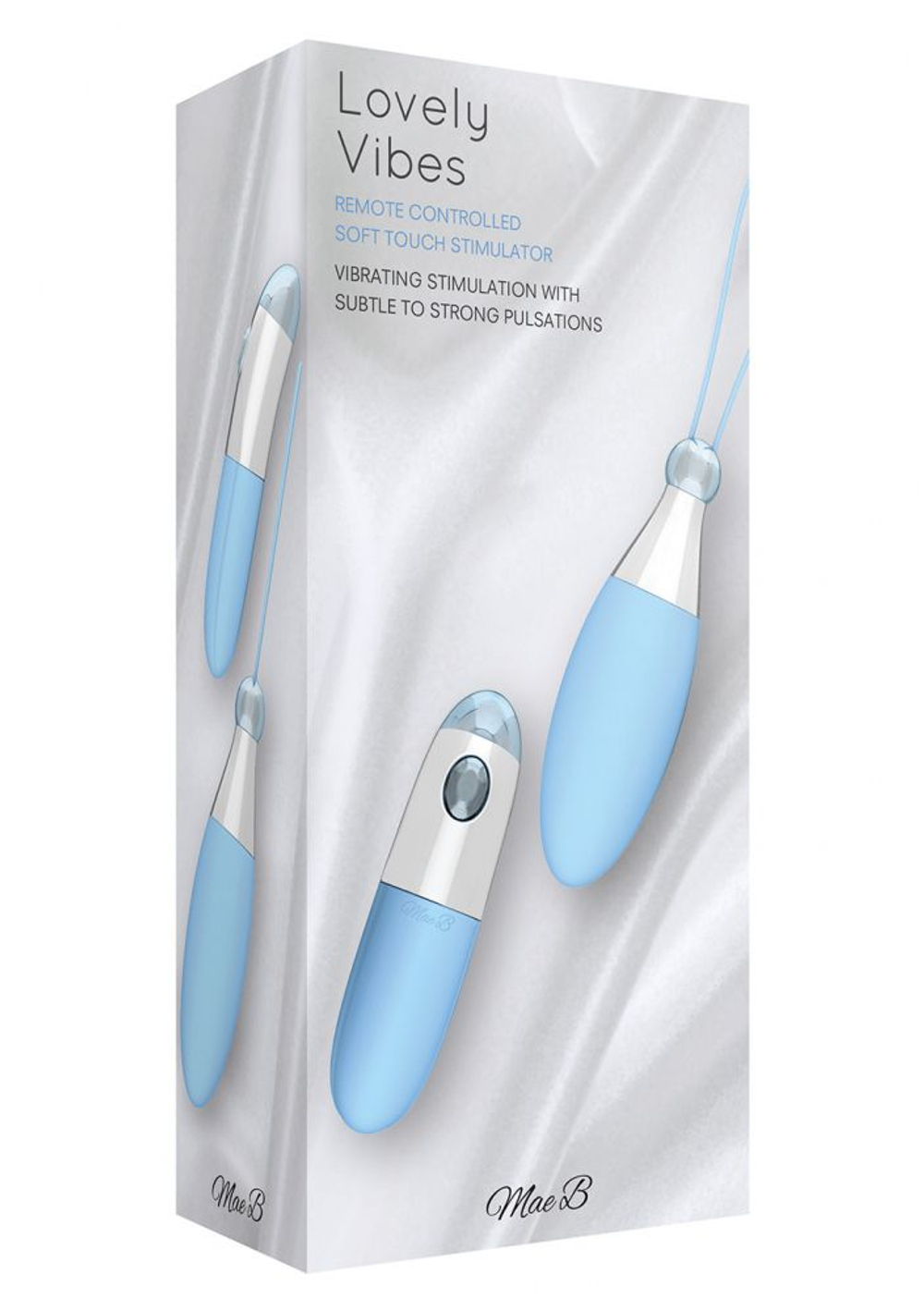 Голубой вибростимулятор Remote Soft Touch Stimulator - 10 см. (Цвет: голубой)