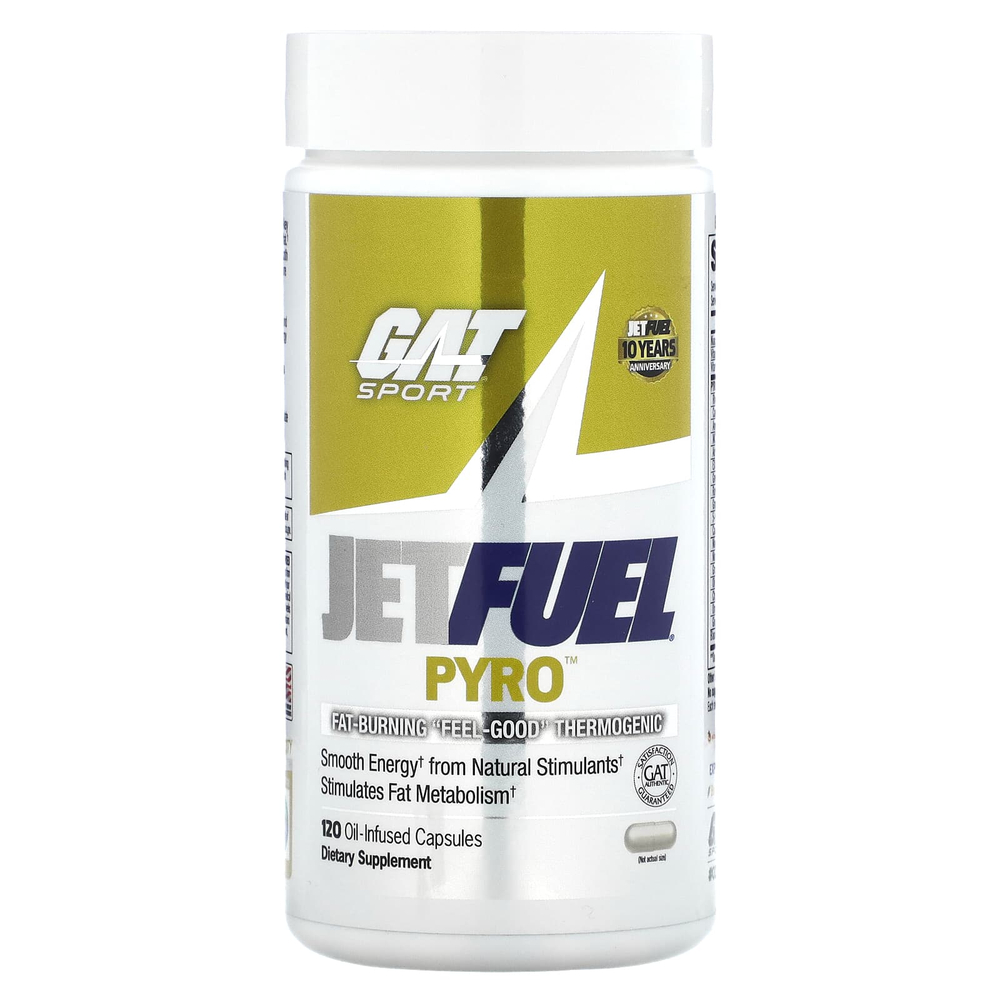 GAT, JetFUEL Pyro, 120 масляных капсул
