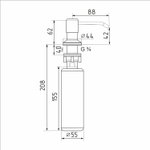 Дозатор для жидкого моющего средства MIXLINE САТИН объем 330 мл