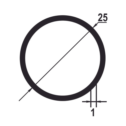 Труба круглая Лука 25*1 ТКр 08.2000.502л золото