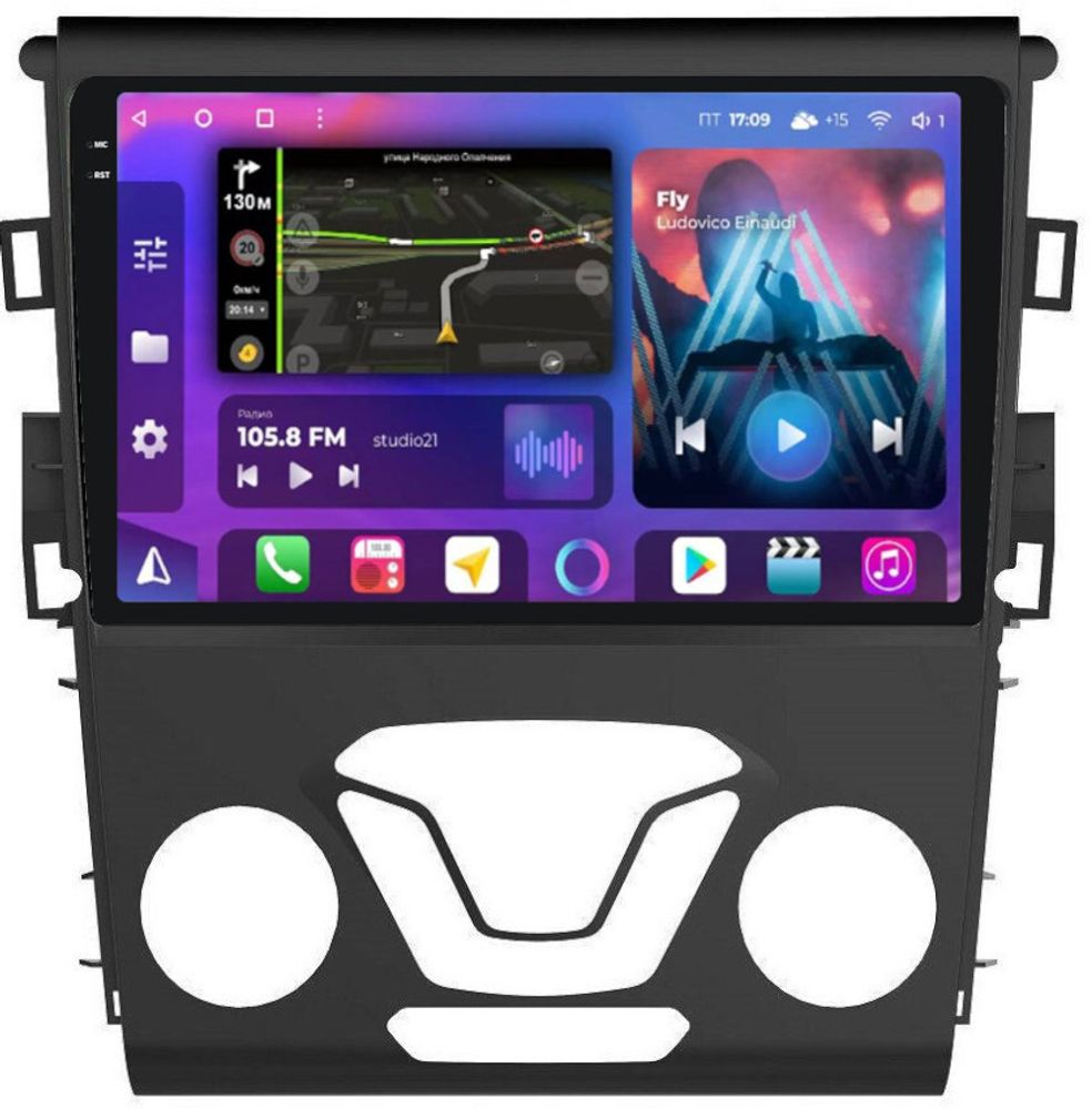 Магнитола для Ford Mondeo 5 2015-2019 - FarCar XXL377M QLED+2K, Android 12, ТОП процессор, 8Гб+256Гб, CarPlay, 4G SIM-слот
