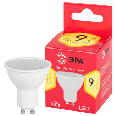 Лампочка светодиодная ЭРА RED LINE LED MR16-9W-827-GU10 R GU10 9 Вт софит теплый белый свет