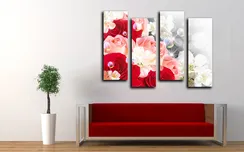 Модульная картина "Кристальные розы"