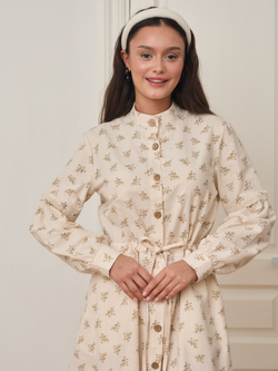 Платье-рубашка с кружевом