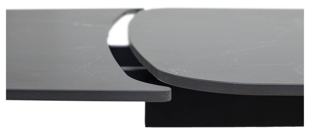 Стол BLANCO 160 MATT BLACK MARBLE SOLID CERAMIC / Орех, ®DISAUR