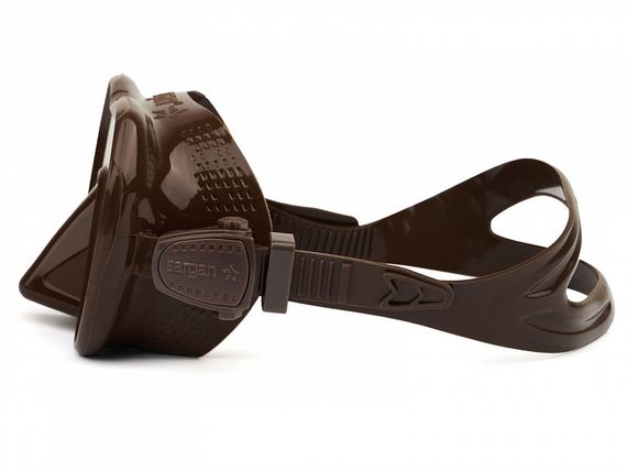 Набор маска+трубка в сумке Sargan Сталкер-Н коричневый/черный