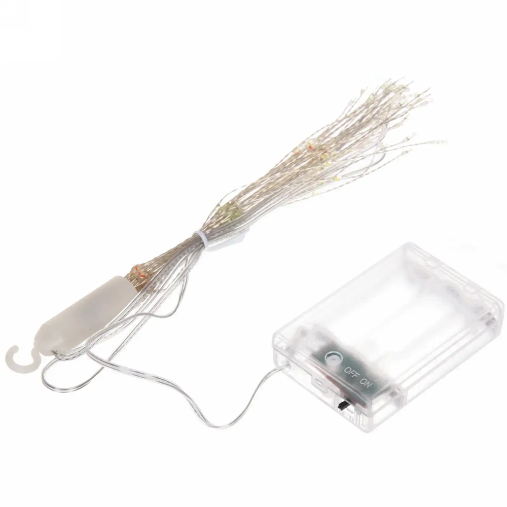 Гирлянда для дома на батарейках «Сфера» 160 ламп LED, d - 30 см, 2 реж.,IP-20, (3хАА), Белый