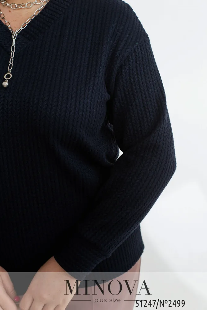 Свитер 2499-темно-синий Minova