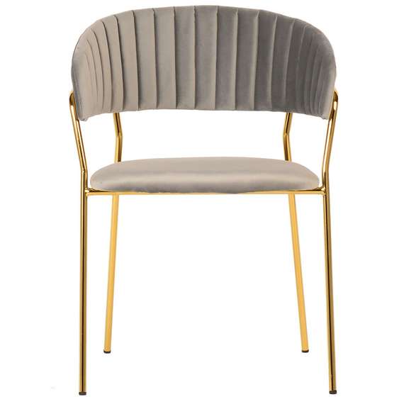 Стул Turin бежевый с золотыми ножками