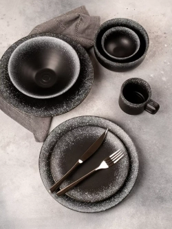 Тарелки 6 салатников глубоких матовых для супа фарфор 16 см