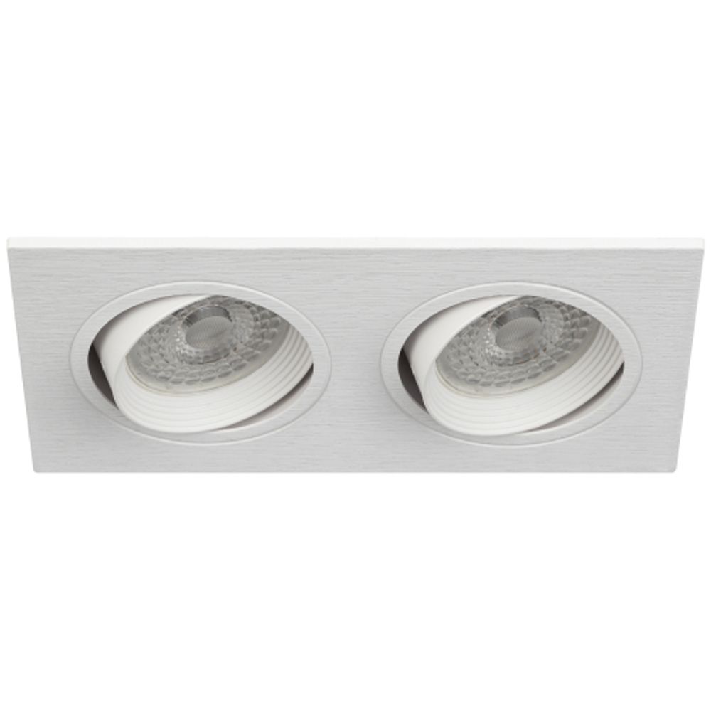 Светильник встраиваемый декоративный ЭРА KL92-2 WH под лампу MR16 GU5.3 белый пластиковый | Декоративные встраиваемые светильники