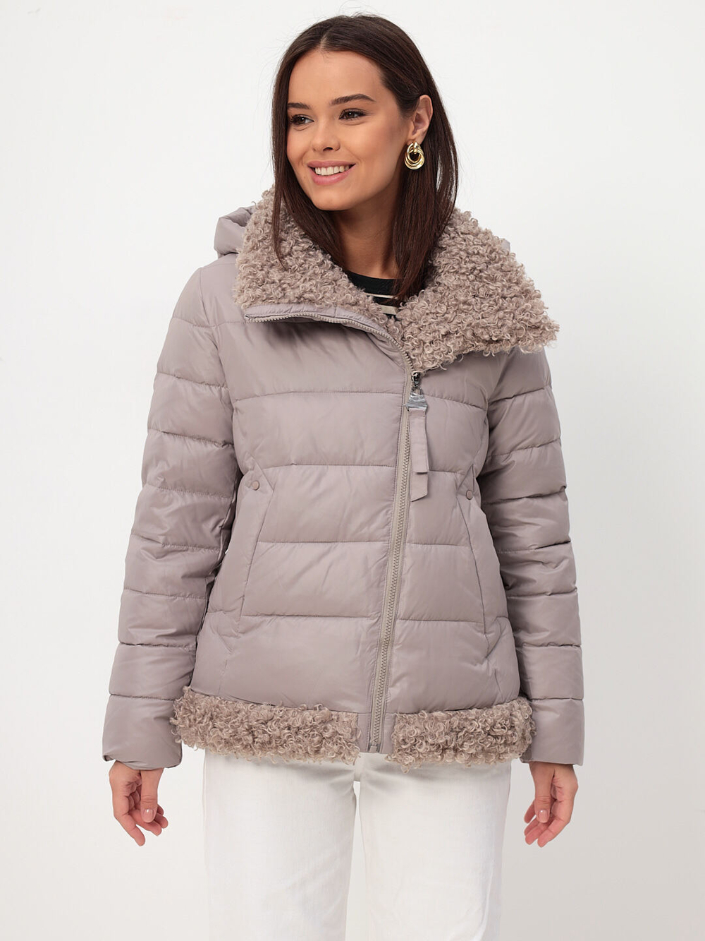 Куртка зимняя в цвете капучино