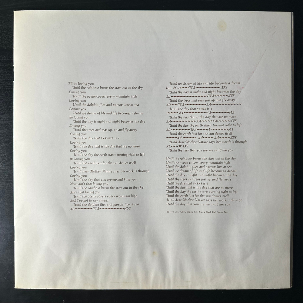 Stevie Wonder - Songs In The Key Of Life 2LP (Англия 1976г.)