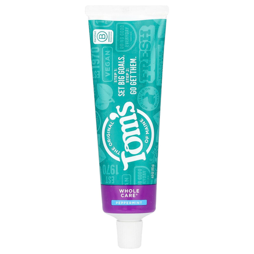 Tom's of Maine, Whole Care®, натуральная зубная паста от кариеса с фтором, перечная мята, 113 г (4 унции)