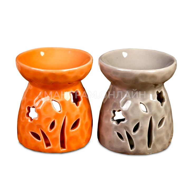 Аромалампа Полевые цветы, керамика, цвет микс, 7x6,5x6,5 см