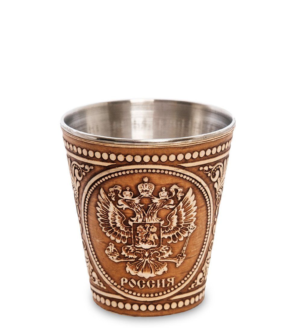 Народные промыслы BST-216 Стопки «Россия» мал. (береста)