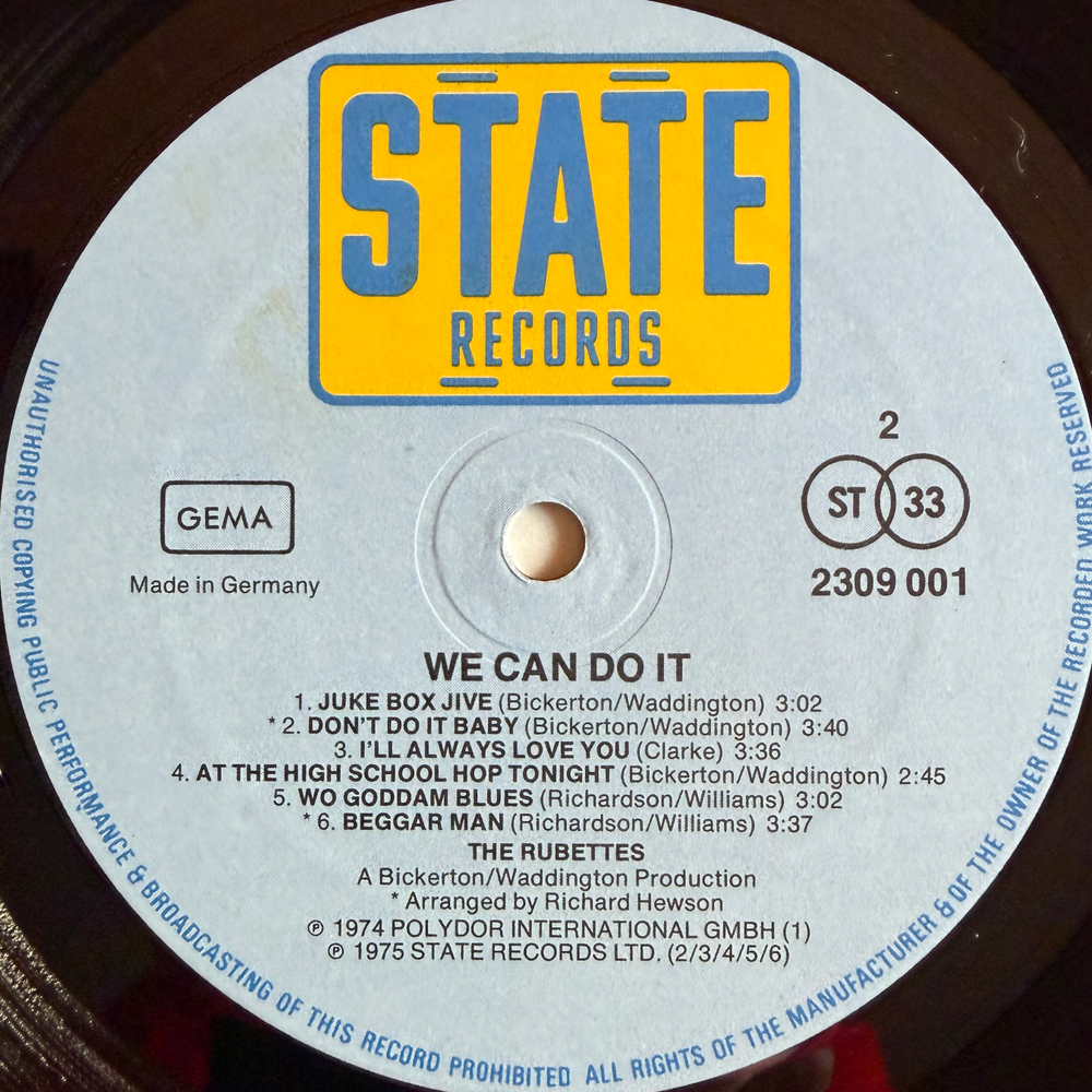 Rubettes ‎– We Can Do It (Германия 1975г.) Т