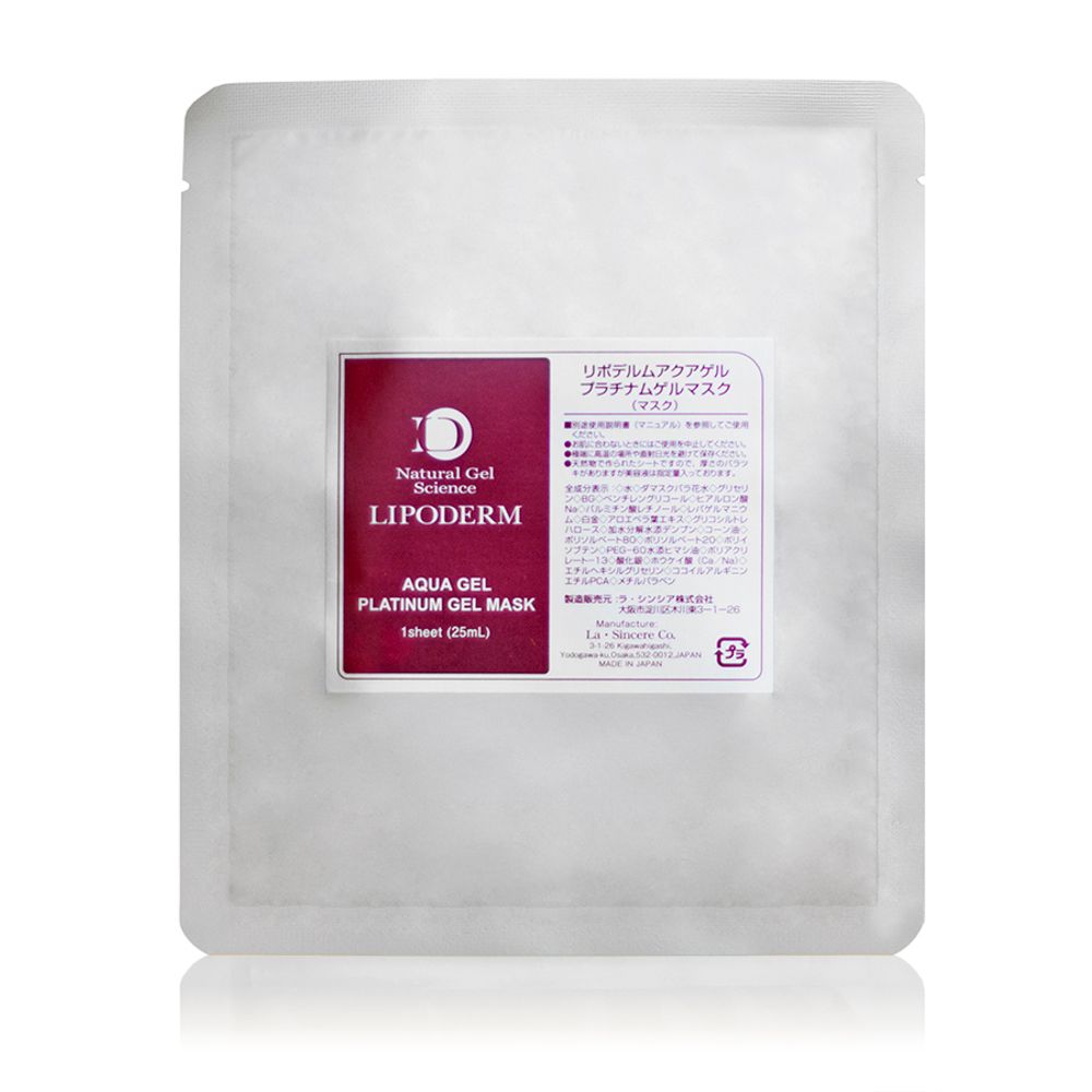 La Sincere Антивозрастная маска для лица с содержанием платины-AQUA GEL PT PLATINUM GEL MASK,25 мл*10 шт.