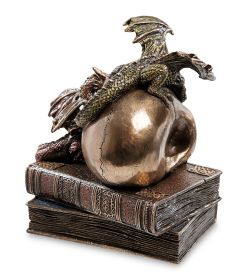 Veronese WS-919 Статуэтка «Драконы на черепе и книгах»