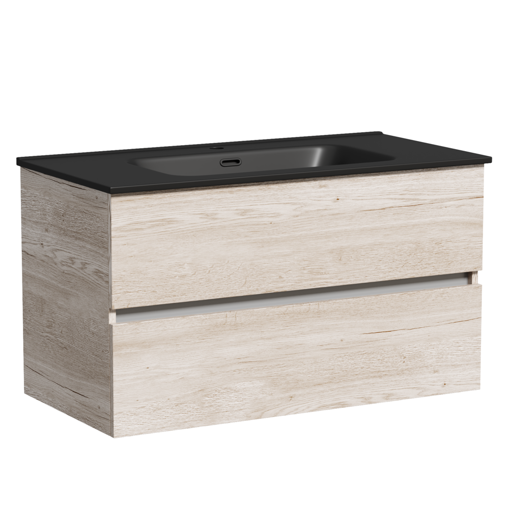 Тумба подвесная под раковину Sancos Urban, дуб галифакс натуральный 890х450х550