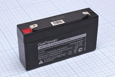 АКБ GoPower  LA-615 security 6V1.5Ah уп.10