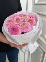 Моно букет из георгин в розовом оттенке