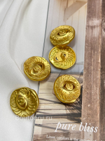 Пуговицы матовое золото "Глаза" Скиапар. с отверстием в центре