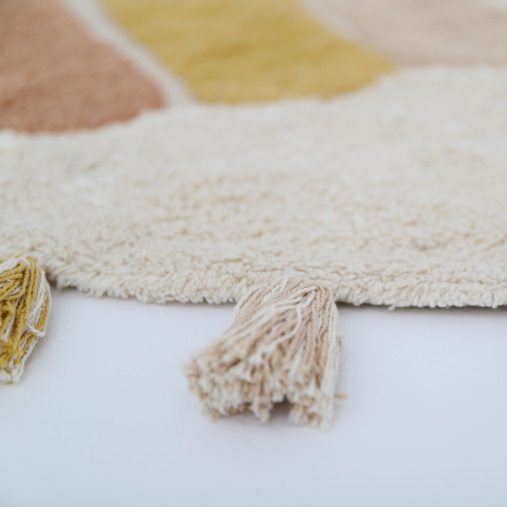 Стираемый коврик Nattiot Rainbow Toffee (Ø110 см), хлопок, мультиколор