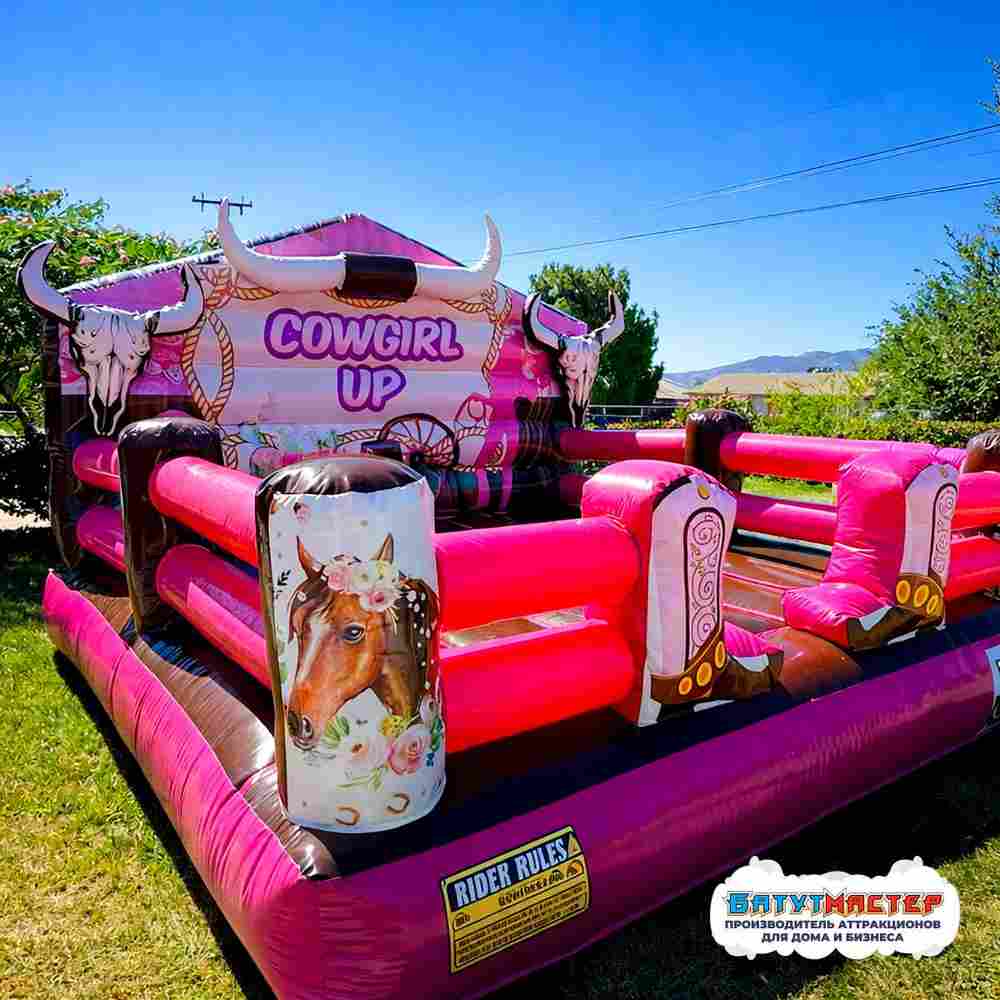 Батут для аттракциона бык родео «Дикий запад», 6×4×4 м