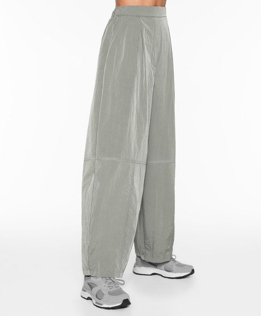 Oysho Широкие брюки из водоотталкивающей ткани, свинцовый