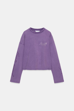 ZARA ФУТБОЛКА ОВЕРСАЙЗ BRATZ®, ЛИЛОВЫЙ