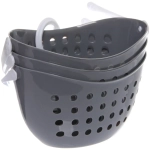 Корзина - органайзер для хранения подвесная «ЛЕНАРО», цвет серый, три секции, 23*16*79см