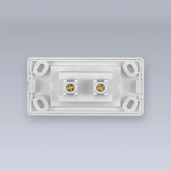 Розетка врезная мебельная "Eleganz" MINI 250в, 10А, белый цвет, мини розетка 81x41x28мм., 1 шт.