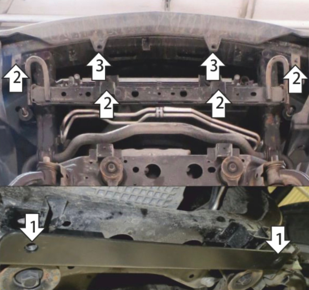 Усиленная защита радиатора (2 мм, сталь) для JAC T6 2019-, Sollers ST6 2023- Motodor.78308