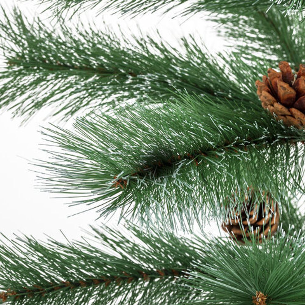 Ель новогодняя искусственная "Velvet Pinewood" 90 см, с инеем и шишками, ПВХ, ЗОЛОТАЯ СКАЗКА, 591701