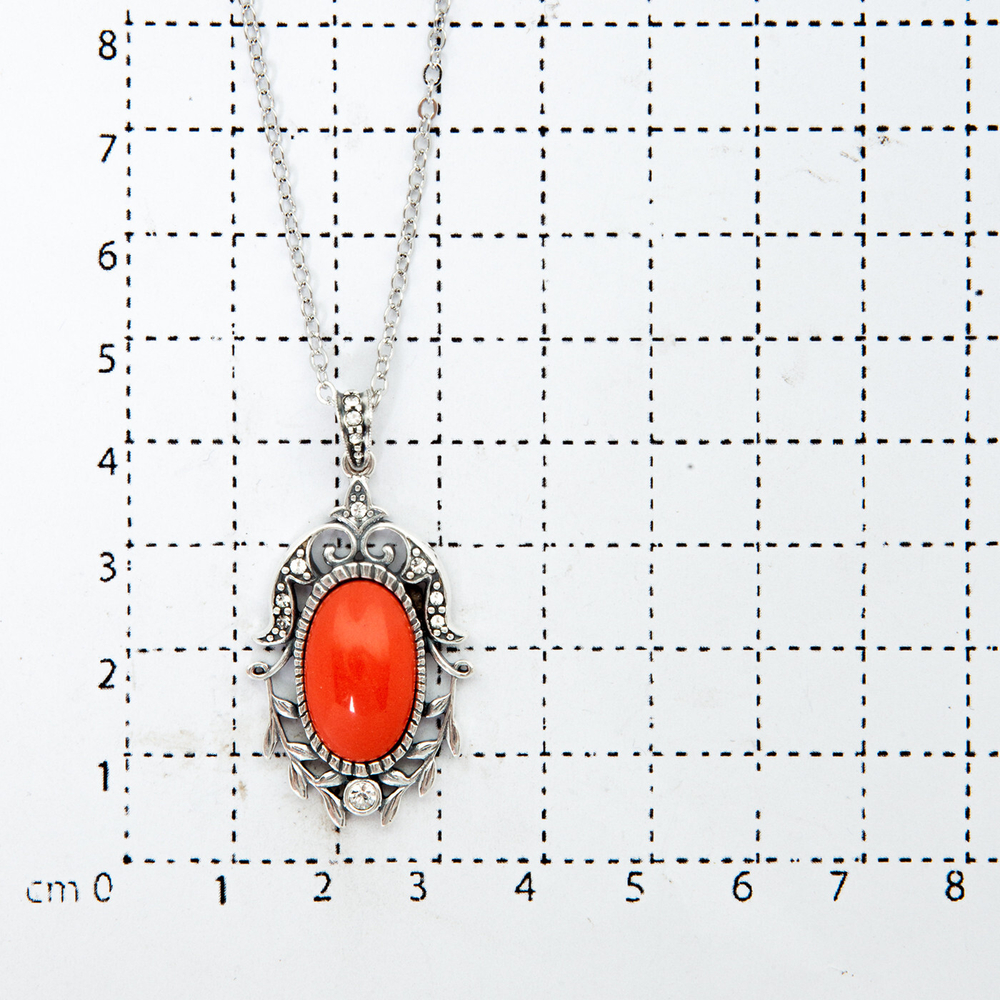 "Корнэ" подвеска в серебряном покрытии из коллекции "Богема" от Jenavi с замком карабин