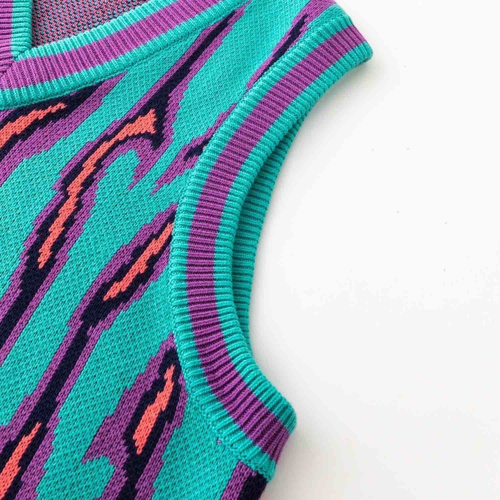 Жилет Ymkashix Вязаный Hellcome бирюзовый