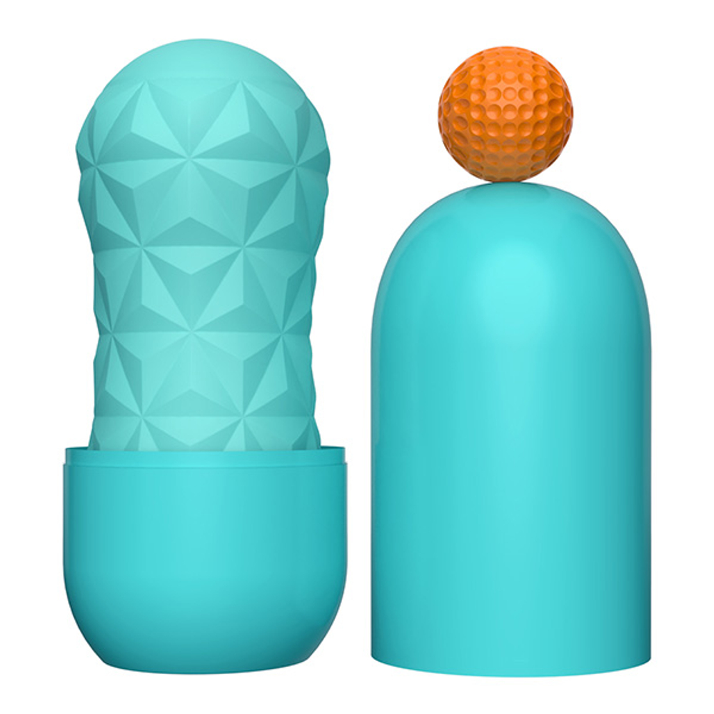 Голубой мастурбатор 14,5см в колбе Pretty Love Victoria Caspar Masturbation Sleeve BM-009229T6-3