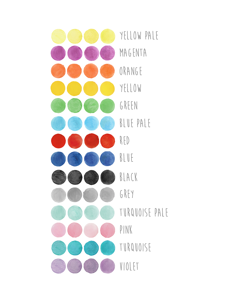 Интерьерная наклейка Watercolor Polka Dots — бирюзовый