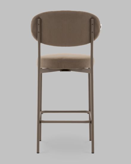 Стул Полубарный Бриф DD велюр капучино каркас капучино муар