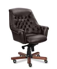 Кресло для руководителя Zurich B коричневая кожа