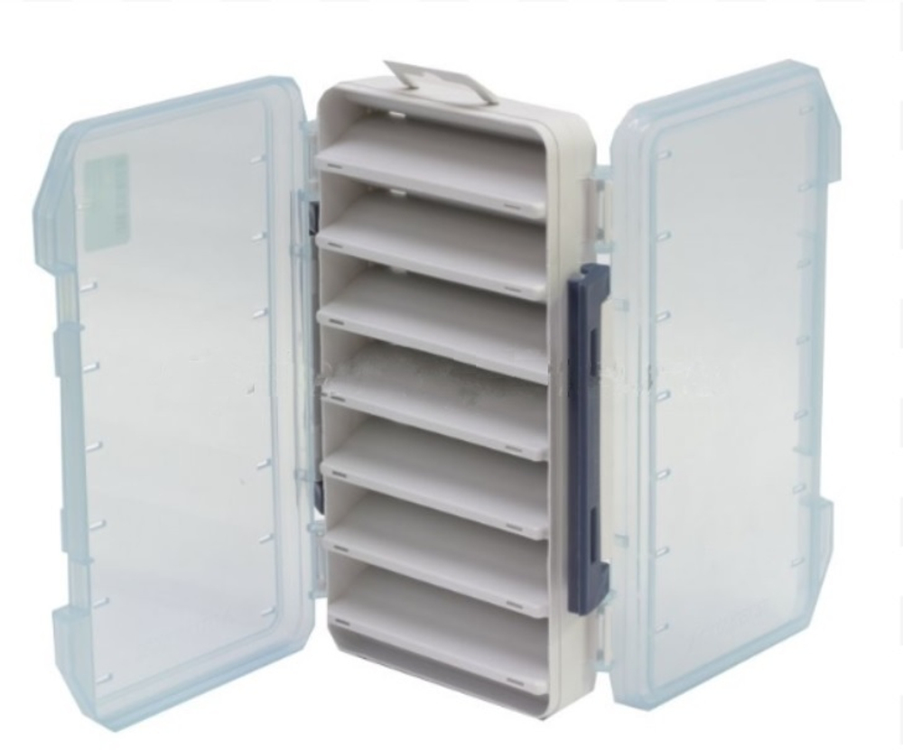 Коробка 2х-сторонняя для воблеров FisherLand 17300, ограниченная серия, оранжевая / органайзер рыболовный для снастей, блесен, приманки, попперов. Товар уцененный