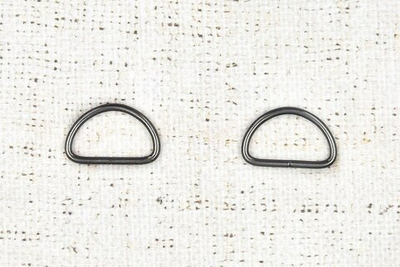 Полукольцо металлическое, ш. 25 мм, 2,5 мм, 2,8 гр, чёрный никель