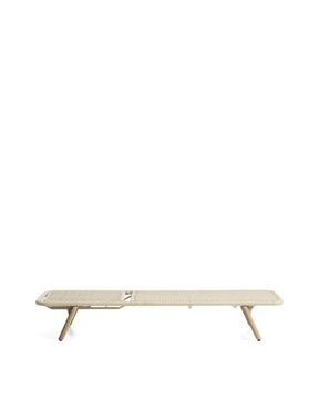 Шезлонг Dandara из веревки цвета экрю и стали с ножками из массива акации