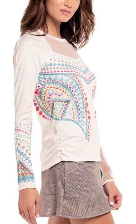 Женская теннисная футболка   Lucky in Love Desert Vibes Long Sleeve - white