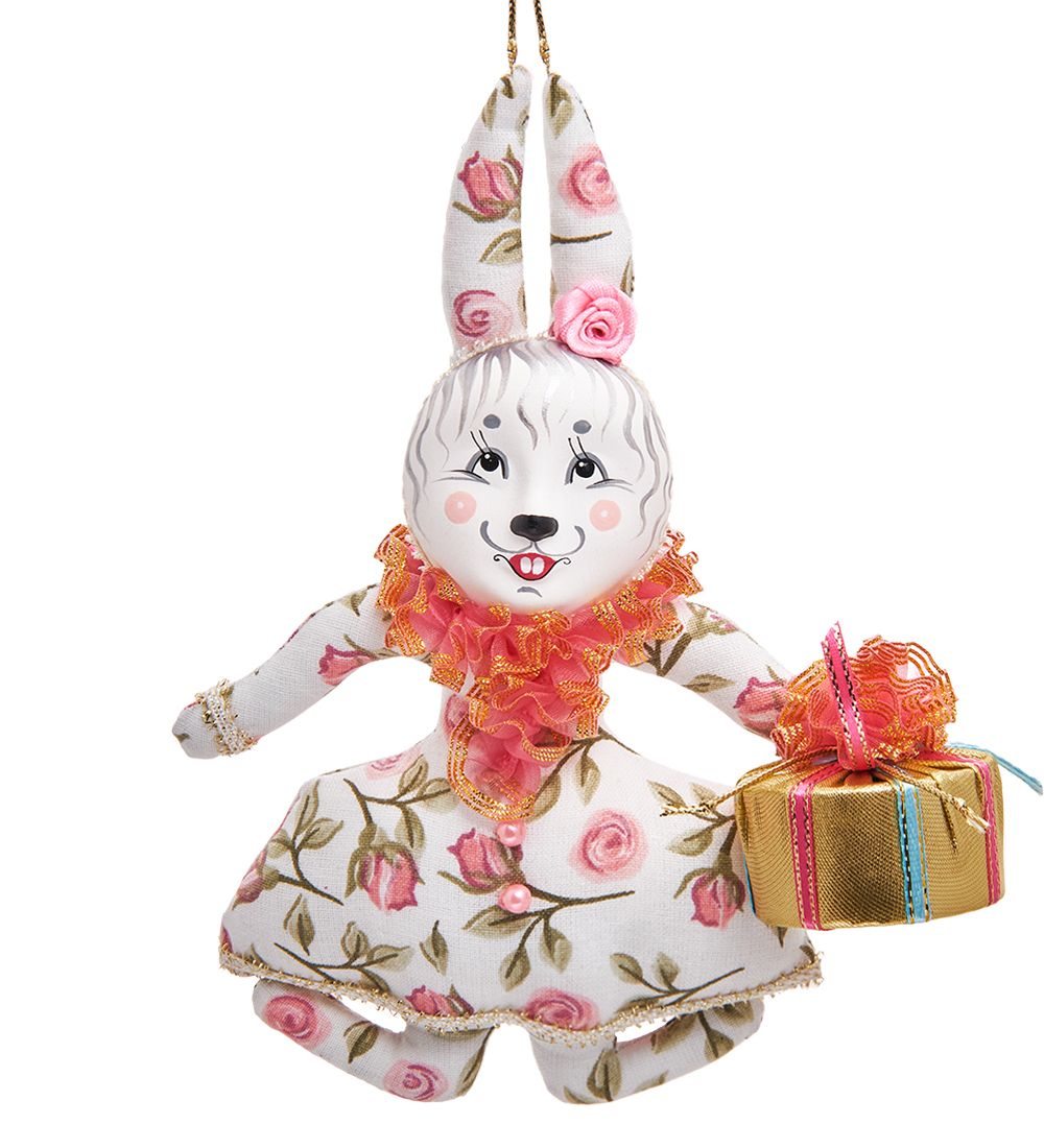 РусКукла RK-463/2 Кукла подвесная «Крольчиха с тортом»